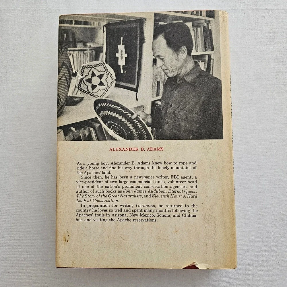 Geronimo A Biography Alexander B Adams 1971 Hardcover Dust Jacket Apache History